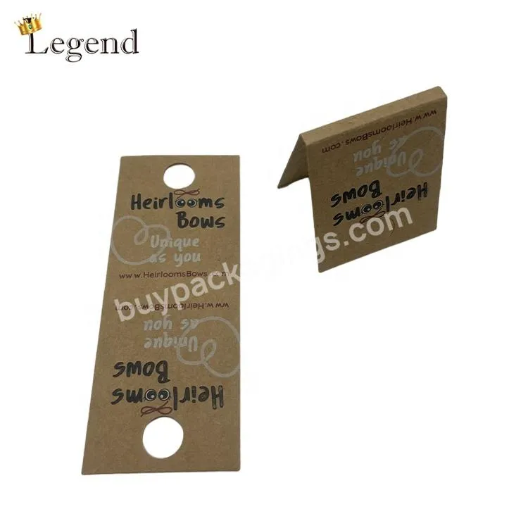 Eco-Friendly Recycled Material Earring Socks Brown Kraft Cards Custom Printing Simple Jewelry Paper Card