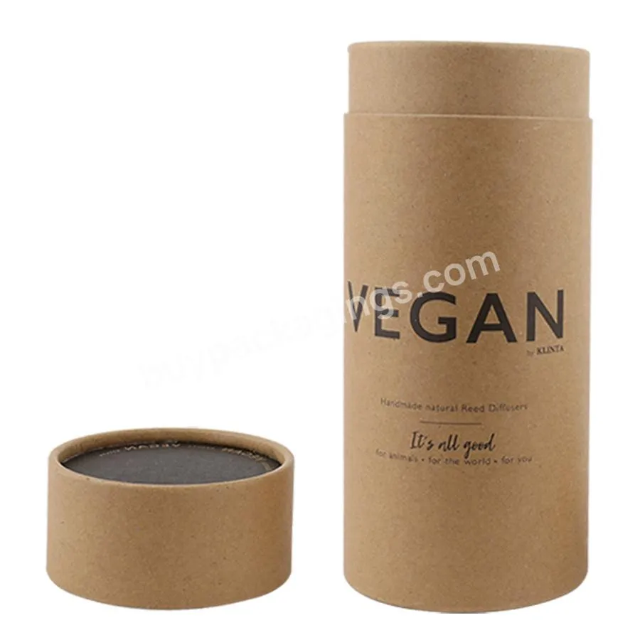 Eco Friendly Round Paper Tubes Custom Color Brown Black White Tube Craft Cylinder Box Packaging