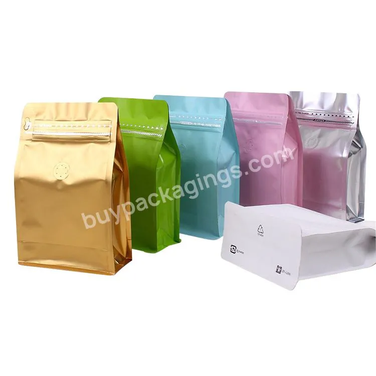 Eco Friendly Stand Up Aluminum Foil Matte Coffee Storage Packing Bag