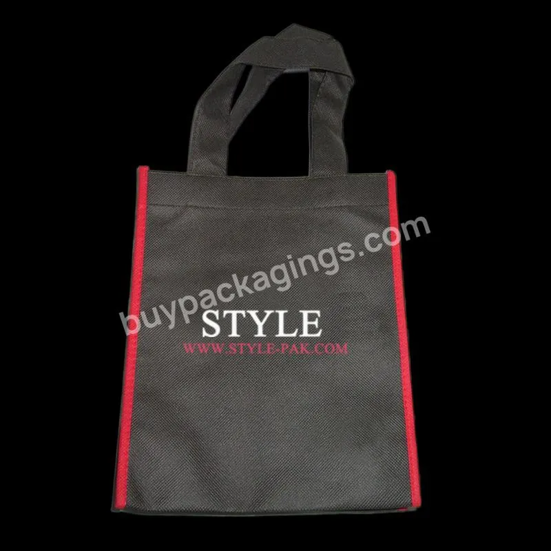 Einkaufstasche Red Black High Quality Strong Eco-friendly Recycle Reusable Promotional Die Cut Handle Pp Non Woven Shopping Bag