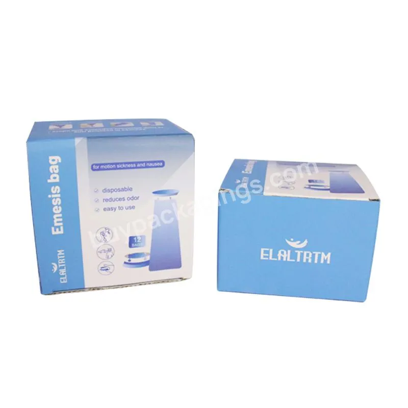 Elaltrtm 24 Pack Blue Emesis Bags For The Collection And Disposal Of Emesis Waste - Buy Emesis Bags,Vomit Bags.