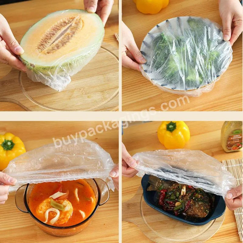 Elastic Plastic Covers Disposal Food Cover Disposable Food Cover Plastic Wrap Elastic