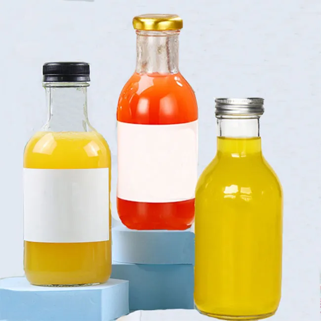 Empty 500ml Beverage Glass Bottles 250mll Fruit Juice Glass Bottle In Stock