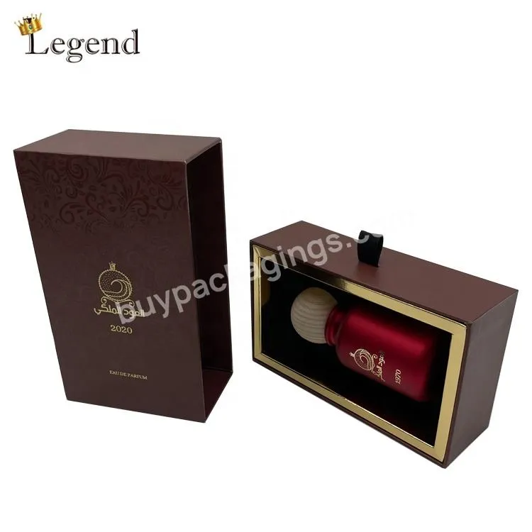 Empty Drawer Cardboard Packaging Boxes 30ml 50ml Bottle Custom Size Luxury Perfume Gift Box Packaging