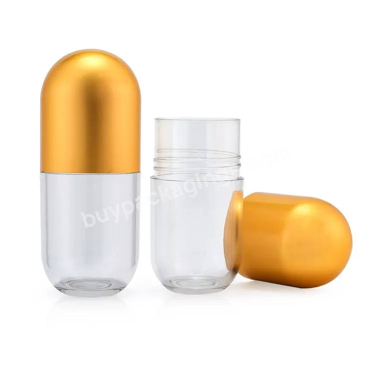 Empty Pet Wide Mouth 55ml Plastic Bottle Clear Medicine Vitamin Capsule Supplements Pill Bottles Plastic Container