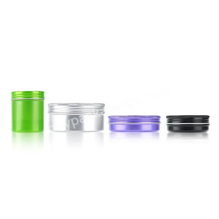 Empty Round Round Metal Tin Aluminum Cosmetics Tin Can 5ml 10ml 20ml 110ml 150ml Black Silver Green Purple Aluminum Jar