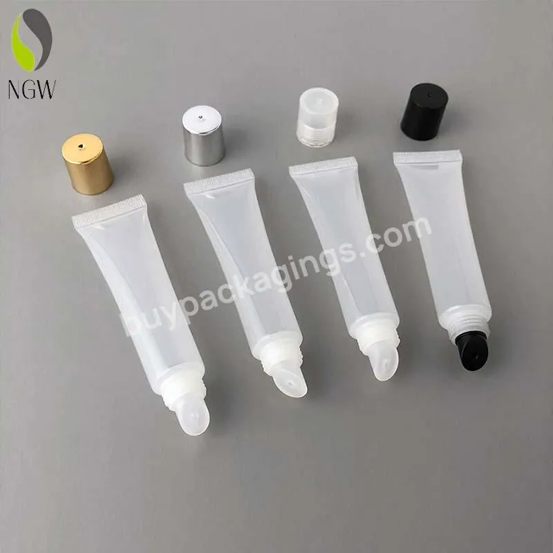 Empty Wholesale Customized Personalized Transparent Cosmetic Plastic Tube Scrub Lip Gloss Tube For Packaging Tube