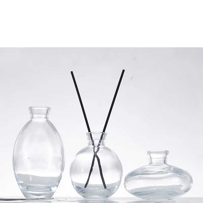 European Style Living Room Decorations For Dry Flower Clear Suit Bottles Aromatherapy High Quality Glass Vase