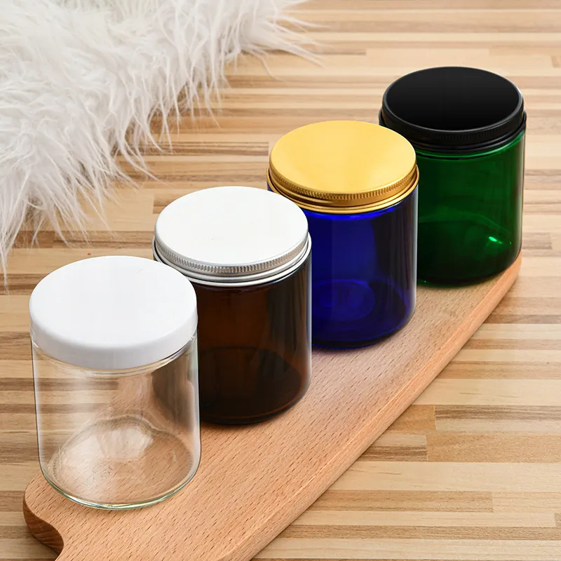 Factory 100ml 250ml brown jar candle cup Aromatherapy candle container tawny cup glass jar