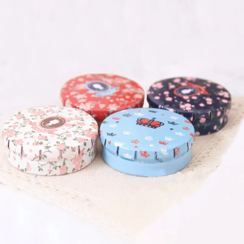 Factory custom empty container tin gift boxes candy round click clack chewing gum tin box tin case custom