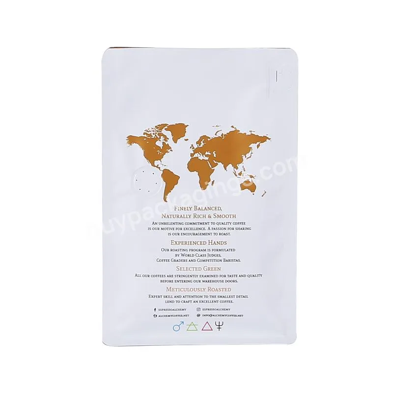 Factory Customized 200g Aluminum Foil Plastic Recyclable Paper Coffee Bag With Valve 1kg