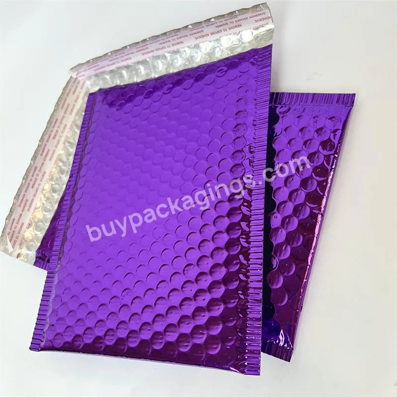 Factory Customized Folding Recycle Bag Purple Shipping Bubble Mailers Colored Poly Mailer Bag