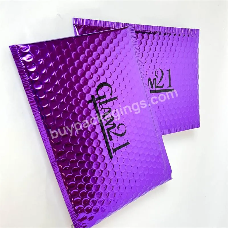 Factory Customized Folding Recycle Bag Purple Shipping Bubble Mailers Colored Poly Mailer Bag