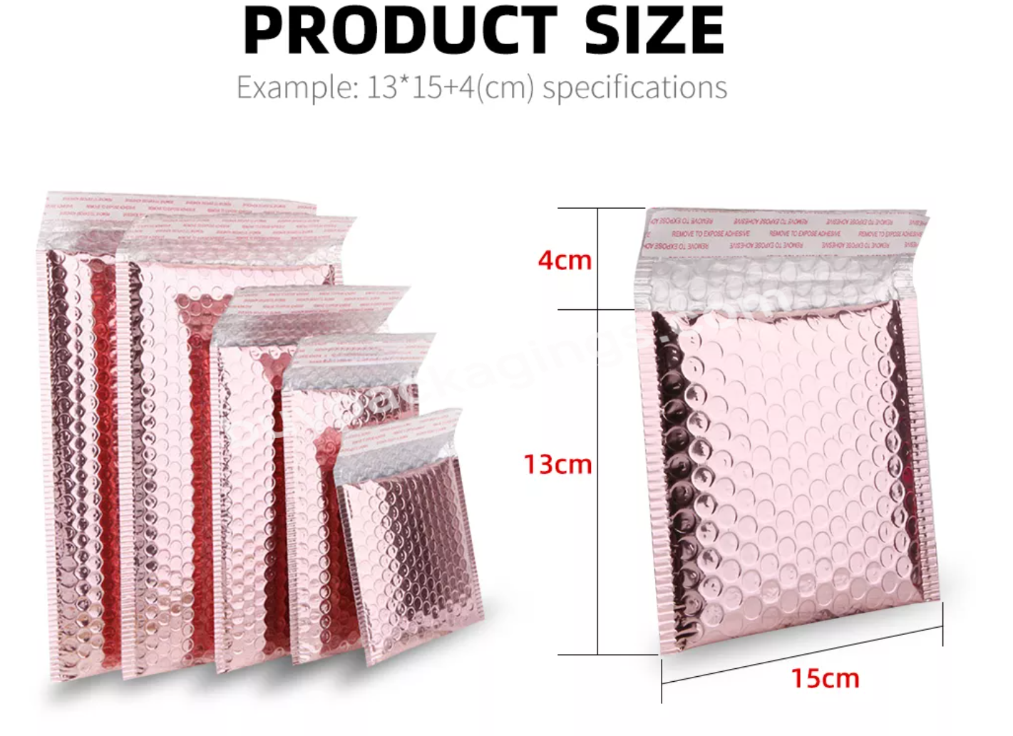 Factory Customized Printed Shipping Bubble Bags Poly Air Pink Plastic Padded Envelope Clothing Bubble Mailer Mailing Bag