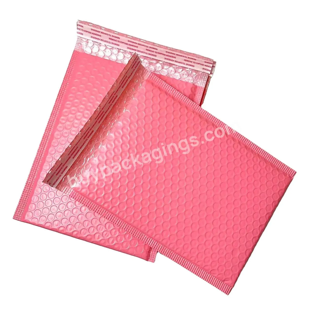 Factory Directly Manufacturer Pink Bubble Packaging Envelopes Customized Poly Mailer For Jewelry