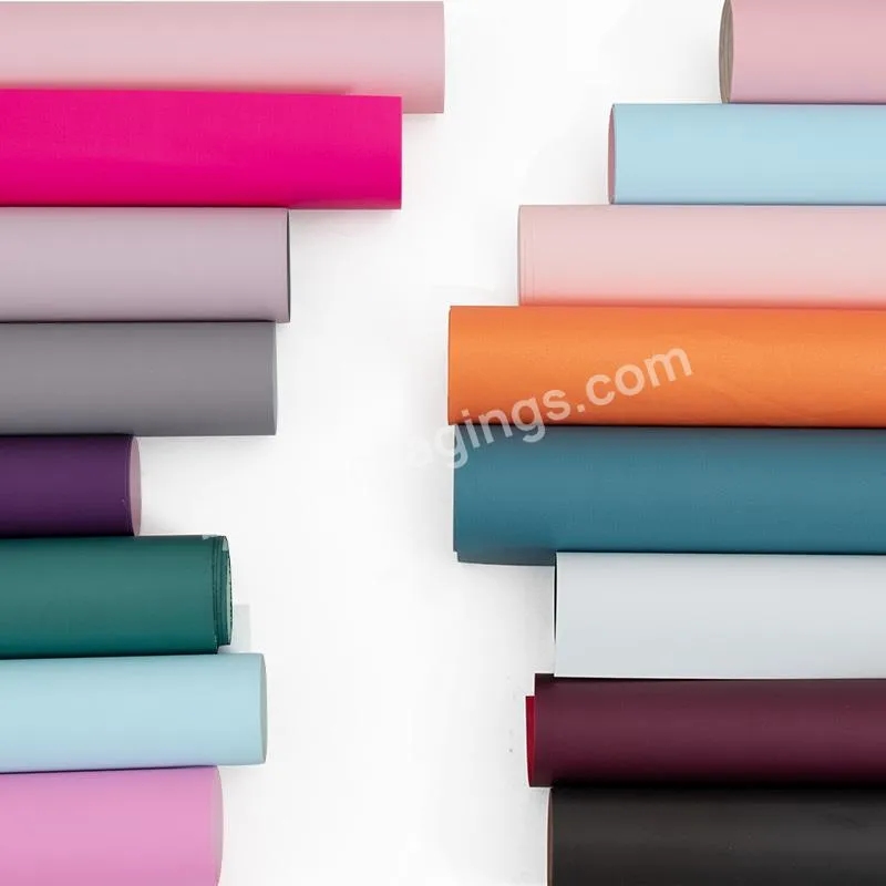 Factory Directly New Solid Color Flower Wrapping Kraft Paper Korean Bouquet Wrapping Paper