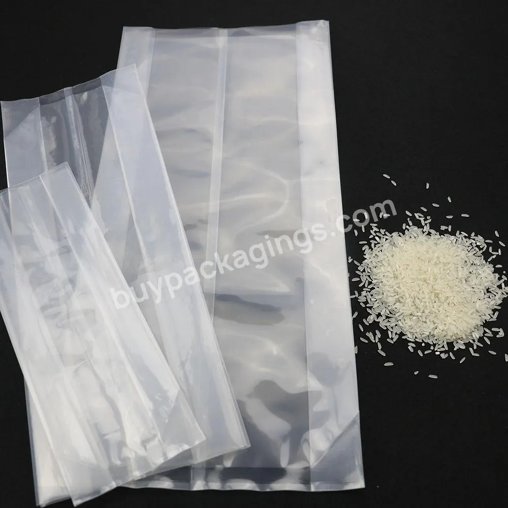 Factory Directly Sell Transparent Vacuum Bag For Rice Packaging Small With Zip Plastic Bags