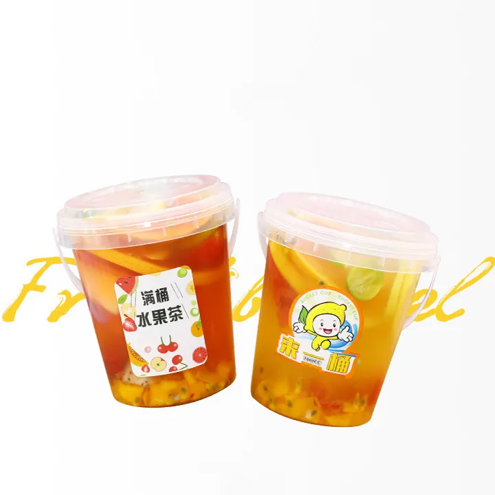 Factory Directly Supplies Fruit Bucket High Quality PET Material  1000ml Beverage Plastic Bottle