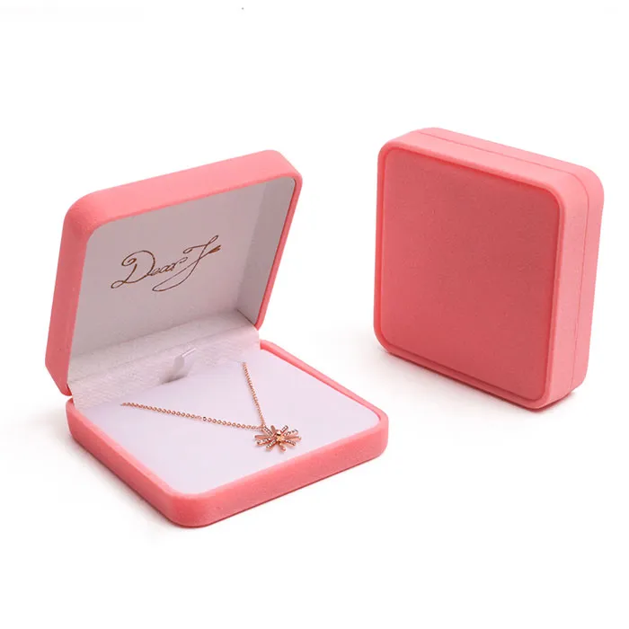 Factory OEM Custom hot sell high quality velvet earring necklace jewelry box