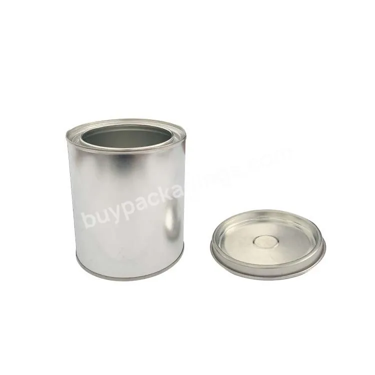 Factory Price 0.8l Round Paint Metal Tin Can With Lid For Paint Packaging