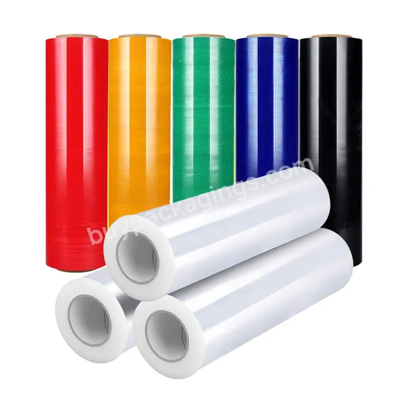 Factory Price Custom Size Mini Transparent Pvc Lldpe Shrink Pallet Wrapping Jumbo Roll Pe Color Packaging Plastic Stretch Film