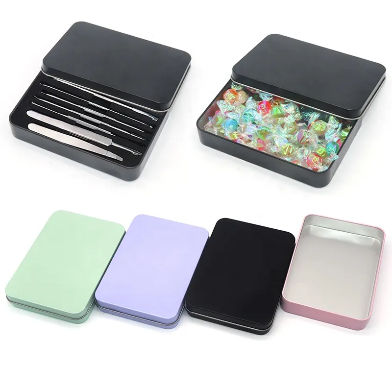 Factory Price Manufacturer Supplier Hot Selling Rectangular Tin Box Metal Tin Case Luxurious Tea Tin with Lid