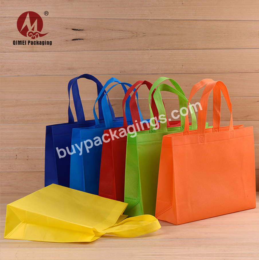 Factory Price Pp Raw Material Fabric Drawstring Laminated Non-woven Tote Bag For Shopping