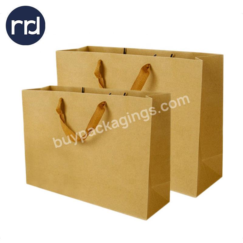 Factory Supply Flat Bottom Kraft Paper Bag Customized Kraft Paper Bags With Your Own Logo
