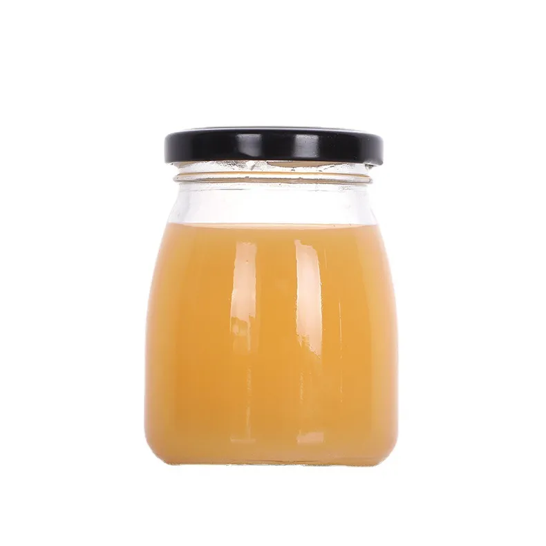 Factory wholesale 100ml glass bird's nest bottle iron lid pudding bottle honey yogurt bottle sealed jar