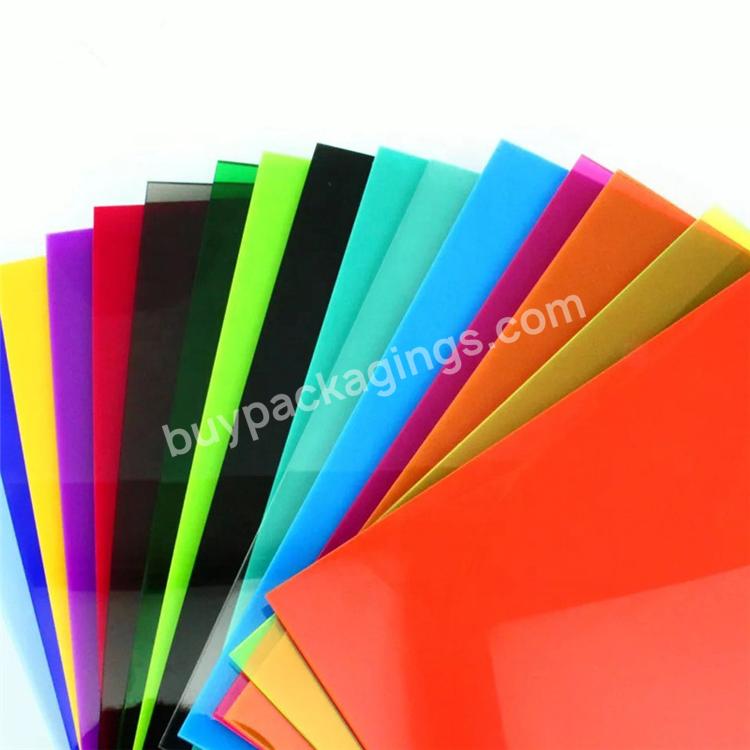 Factory Wholesale 4x8 3mm Color Clear And Transparent Plastic Cast Acrylic Sheet For Decorative
