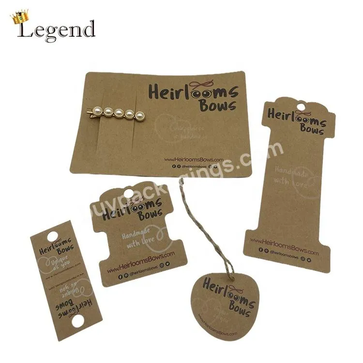 Factory Wholesale Good Price Recycled Brown Kraft Material Jewelry Hair Clip Socks Packaging Kraft Paper Card