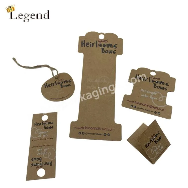 Factory Wholesale Good Price Recycled Brown Kraft Material Jewelry Hair Clip Socks Packaging Kraft Paper Card