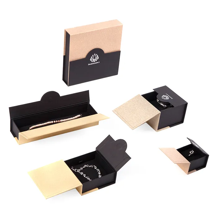 Factory wholesale recycle cardboard jewelry packaging magnetic closure gift box