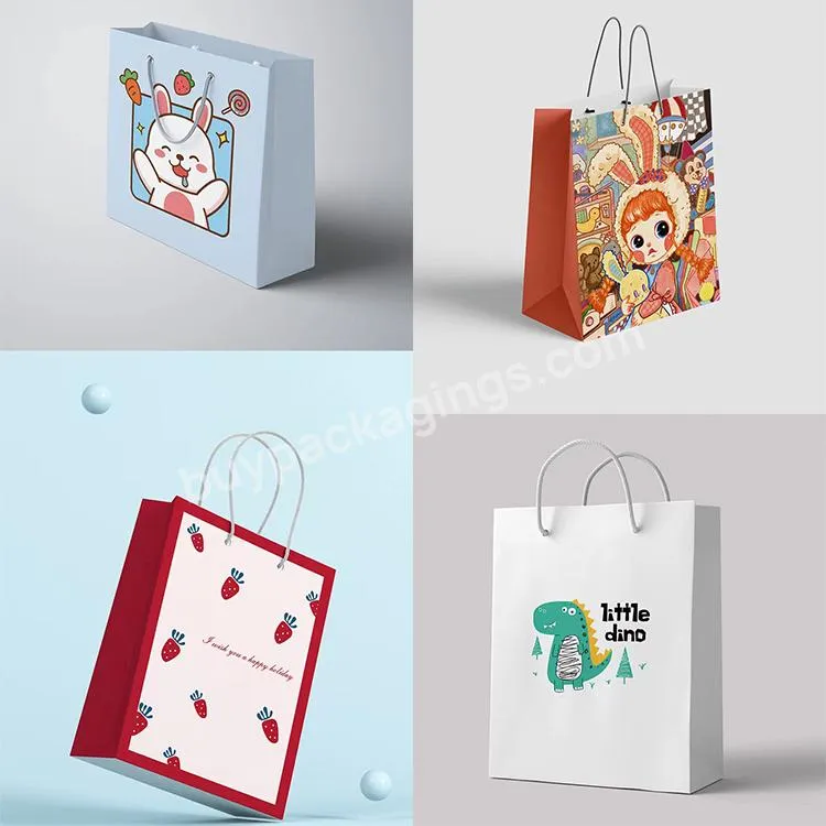 Famous Brand Printed Luxury Gift Paper Clothing Shoe Shopping Bag Wholesale Luxury Paper Bag With Your Own Logo