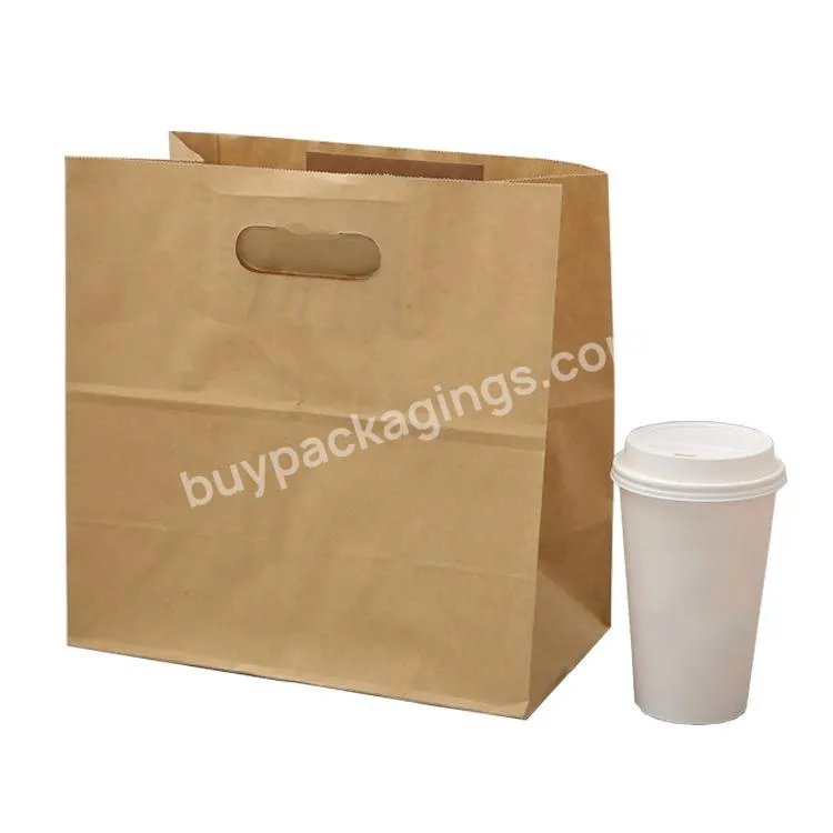 Fancy Design Craft Bamboo Food Gift Delivery Paper Bags For Drinks