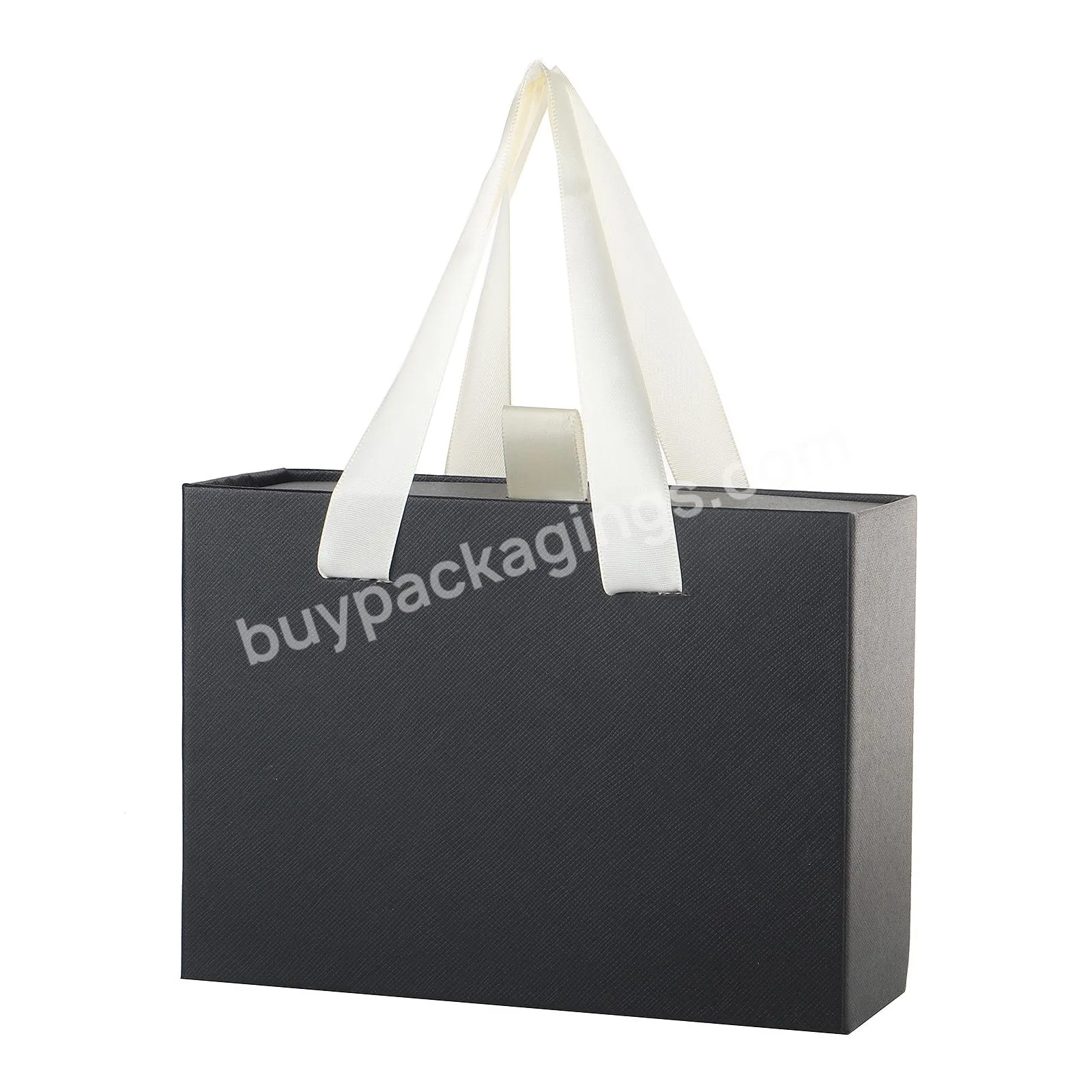 Fancy Elegant Luxury Custom Logo gift Rigid Cardboard Packing Box With Handle