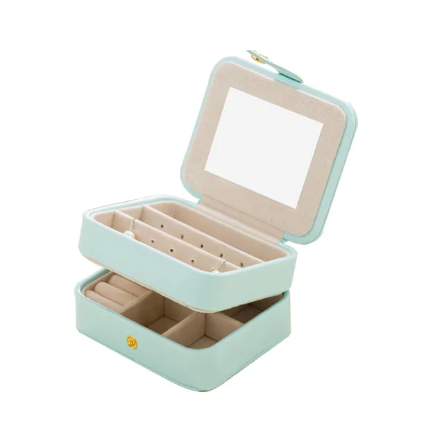 Fancy Small Travel Jewelry Storage Box Earring Necklace Organizer Wholesale with Magnetic Closure