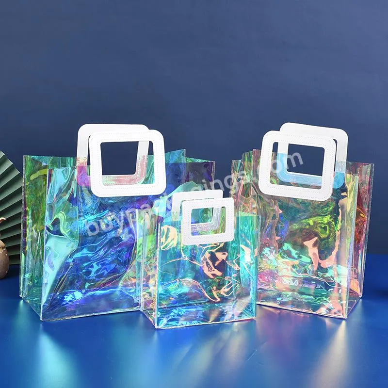 Fashion Hologram Pvc Tote Bag Clear Laser Handbag Transparent Holographic Iridescent Shopping Bag - Buy Laser Handbag,Transparent Handbags,Clear Pvc Tote Bag.