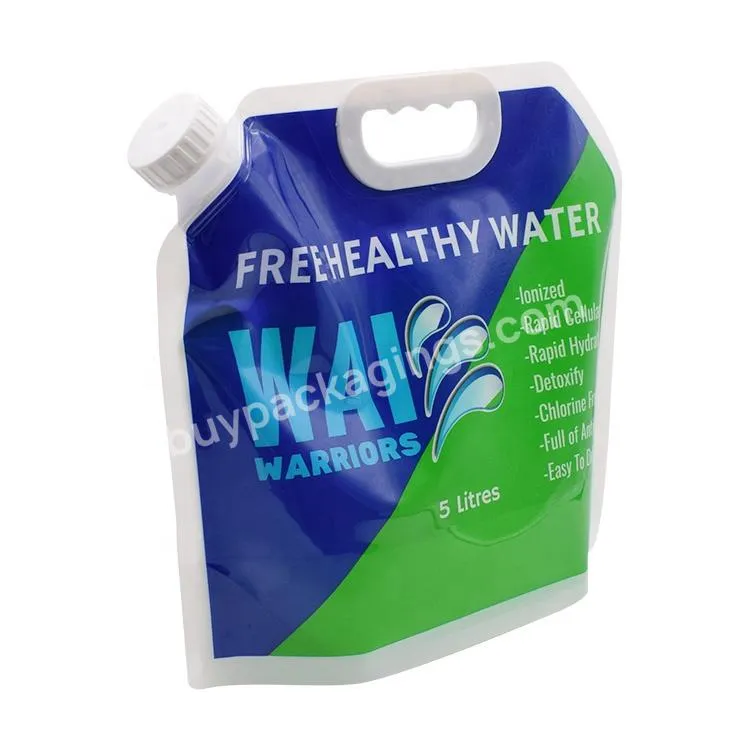 Fast Delivery 5 Liter Portable Plastic Liquid Drinking Bag 5 Litre Foldable Green Water Pouches