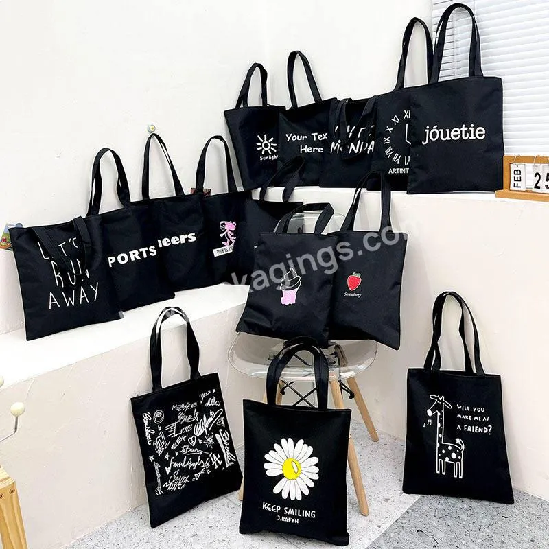 Female Student Korean Large-capacity Simple Shoulder Tote Cotton Cute Small Canvas Bag