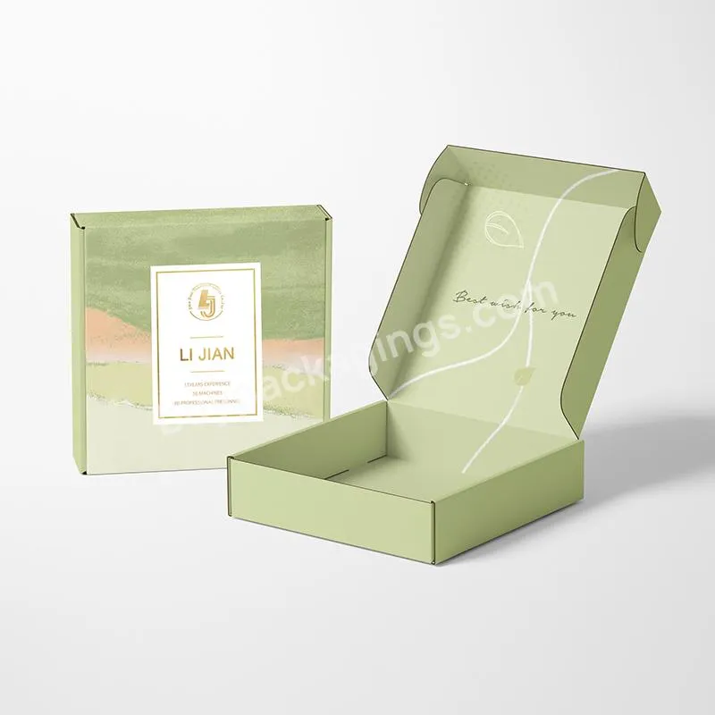 Flat Paper Box Packaging Postal Letter Postage Shipping Box Glossy With Logo