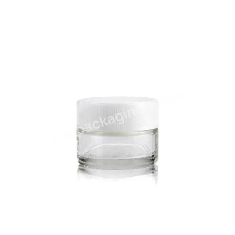 Flower Child Resistant Glass Jar Clear Glass Jars With Smell Proof Lids