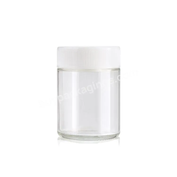 Flower Child Resistant Glass Jar Clear Glass Jars With Smell Proof Lids