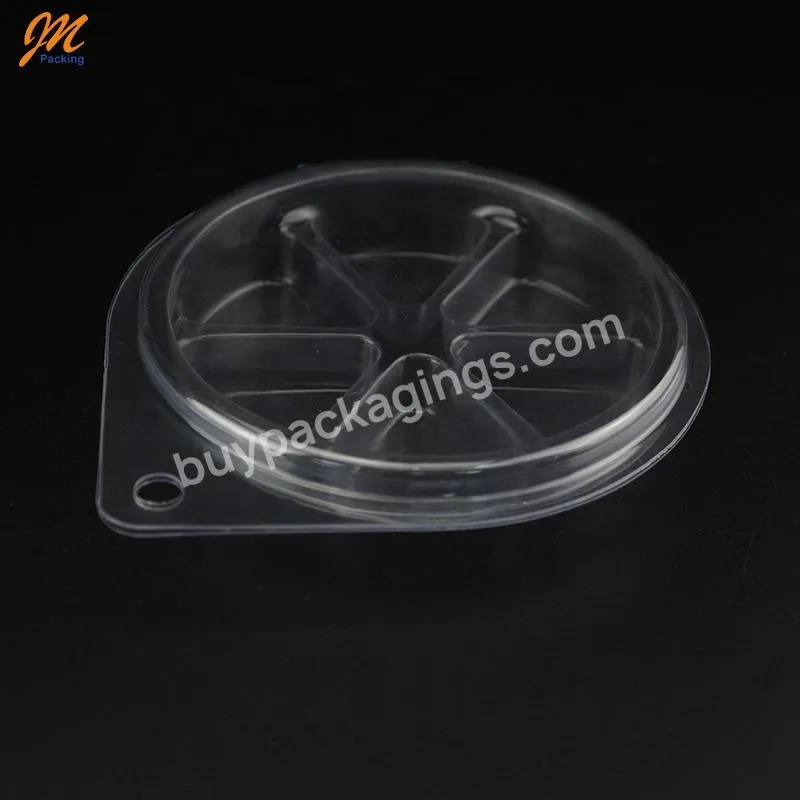 Flower-shape Transparent Plastic Clamshell Wax Melts Packaging