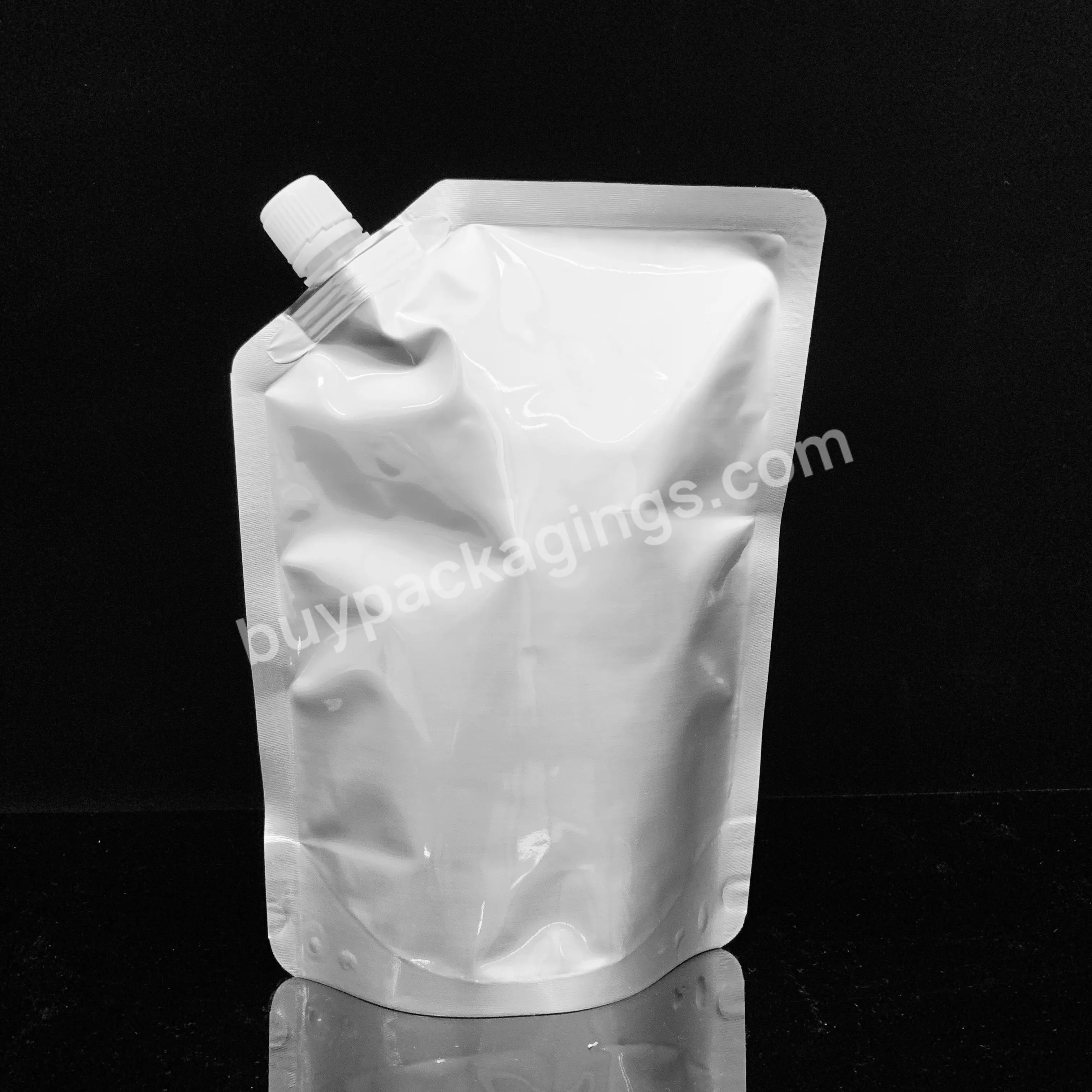 Foldable Food Grade Plastic Bag 1 Litre Stand Up Spout Pouch Packaging For Liquid Hand Washing