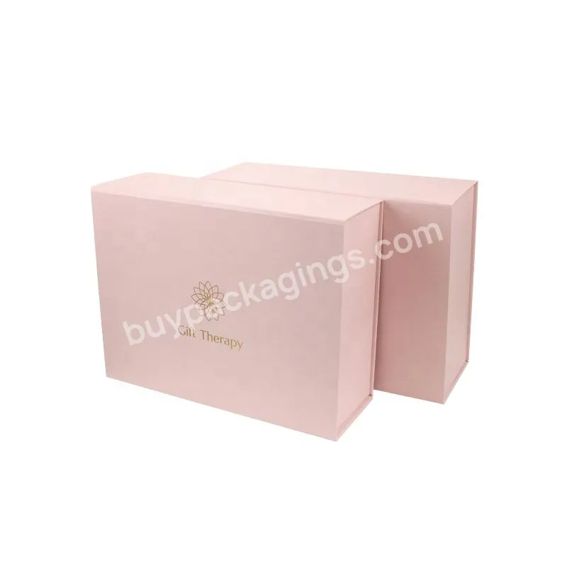 Foldable Large Gift Foldable Box  Pink Magnetic Unique Big Foldable  Luxury Flat Pack Black Lash Gift Boxes With Magnetic Flap