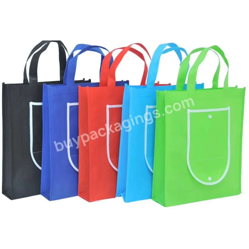 Folding Into Wallet Easy Carry Non Woven Shopping Bag For Gift/advertisement/party/supermaket Accept Custom