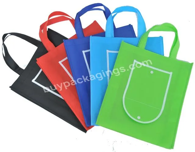 Folding Into Wallet Easy Carry Non Woven Shopping Bag For Gift/advertisement/party/supermaket Accept Custom