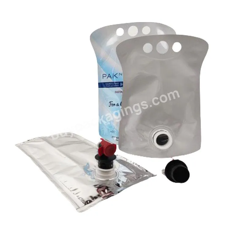 Food Grade 5l Juice Beverage Disposable Plastic Tap Spout Bib Bag In Box Wine Dispenser