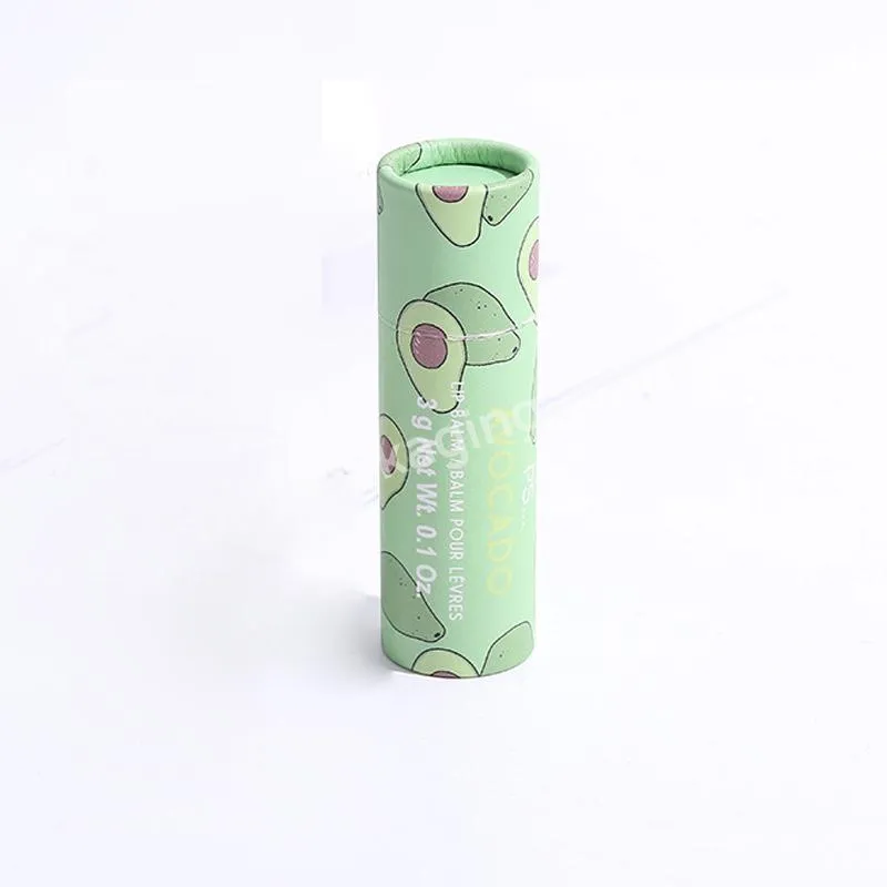 Food Grade Biodegradable Round Kraft Paper Lipstick Lip Balm Twist Up Cylinder Paper Tube Packaging Box